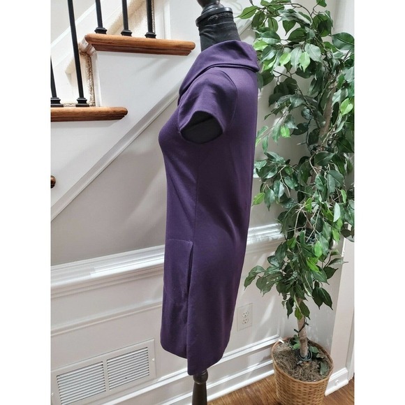 Alyn Paige Womens Purple Polyester Cowl Neck Cap Sleeve Knee Length Dress Size M - Picture 6 of 10